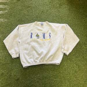 Vintage 90s St. Louis Rams Logo 7 Heavy Weight Embroidered Crewneck Sweatshirt X